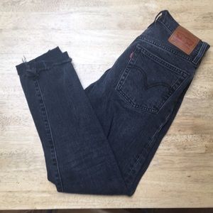 501 Dark Grey high-waisted Levi Jeans